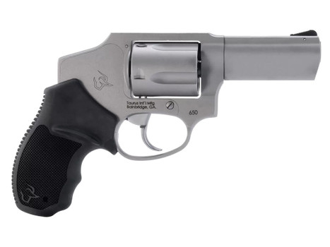 Taurus 2-650139 650 Small 357 Mag 38/Special +P 5 Shot 3" Stainless Steel Barrel, Cylinder & Frame, Black Rubber Grip, Transfer Bar Safety, Concealed Hammer