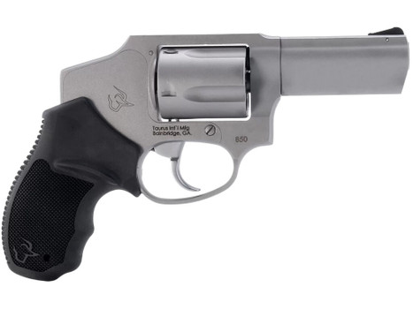 Taurus 2-850139 850 Small 38 Special 5 Shot 3" Matte Stainless Steel Barrel & Cylinder, Matte Stainless Steel Frame, Black Rubber Grip, Transfer Bar Safety, Concealed Hammer