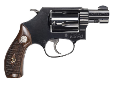 Smith & Wesson 14076 Model 36 J-Frame 38 Special +P 5 Shot 1.88" Blued Carbon Steel Barrel, Blued Cylinder, Blued Carbon Steel Frame, Checkered Wood Grip, No Safety, Exposed Hammer
