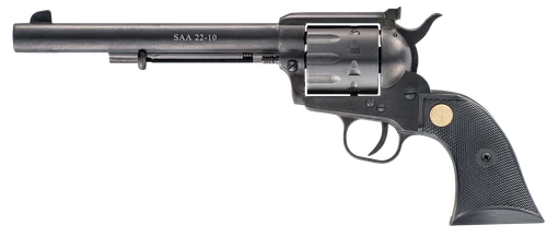 Chiappa Firearms CF340170 SAA 1873  Medium Frame 22 LR 10 Shot, 7.50" Blued Steel Barrel, Blued Steel Frame, Blued Cylinder, Black Plastic Grip, Exposed Hammer                                         