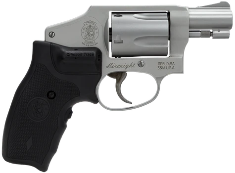 Smith & Wesson 163811 Model 642 Airweight 38 Special + P 5 Shot 1.88" Stainless Steel Barrel/Cylinder, Matte Silver Aluminum Alloy J-Frame, Includes Crimson Trace LG-305 Lasergrip                     