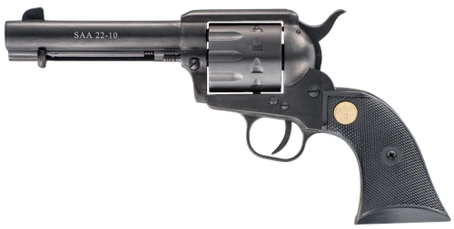 Chiappa Firearms CF340155 SAA 1873  Medium Frame 22 LR 10 Shot, 4.75" Blued Steel Barrel, Blued Steel Frame, Blued Cylinder, Black Plastic Grip, Exposed Hammer                                         