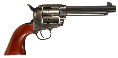 Taylors & Company 556105 1873 Cattleman Drifter 357 Mag Caliber with 5.50" Blued Finish Barrel, 6rd Capacity Blued Finish Cylinder, Color Case Hardened Finish Steel Frame & Walnut Grip                