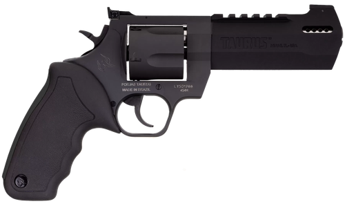 Taurus 2-440051RH Raging Hunter  44 Rem Mag Caliber with 5.12" Picatinny Rail/Ported Barrel, 6rd Capacity Matte Black Oxide Finish Cylinder, Matte Black Oxide Finish Steel Frame & Black Rubber Grip   