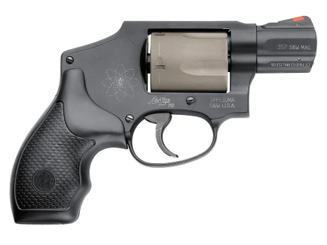 Smith & Wesson 103061 Model 340 Personal Defense 357 Mag 5 Shot 1.88" Black Stainless Steel Barrel, Titanium Cylinder, Black Scandium Alloy J-Frame, Black Polymer Grip, No Internal Lock