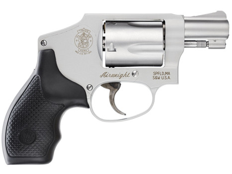 Smith & Wesson 103810 Model 642 Airweight J-Frame 38 Special +P 5 Shot 1.88" Stainless Steel Barrel, Stainless Cylinder, Stainless Aluminum Frame, Black Finger Grooved Grip, Concealed Hammer