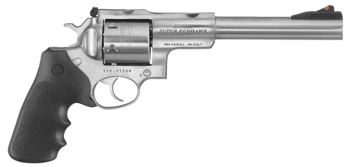 Ruger 5507 Super Redhawk  Large Frame 480 Ruger 6rd 7.50" Satin Stainless w/Integral Mount Barrel, Satin Stainless Steel Cylinder & Frame, Hogue Tamer Monogrip, Transfer Bar Safety, Exposed Hammer    
