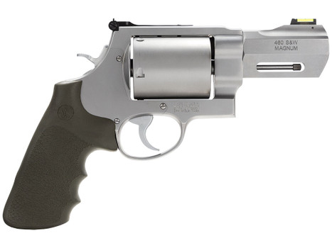 Smith & Wesson 170350 PC Model 460 XVR X-Large 460 S&W Mag 5 Shot 3.50" Stainless Steel Barrel, Stainless Cylinder, Matte Silver Stainless Steel Frame, Black Finger Grooved Grip, Teardrop Hammer