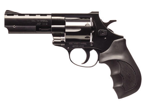 Weihrauch Guns EARB3574 Windicator 357 Mag 6rd 4" Blued Steel Barrel & Cylinder, Compact Blued Steel Frame w/Exposed Hammer, Ramp Front/Fixed Rear Sights, Finger Grooved Black Rubber Grip