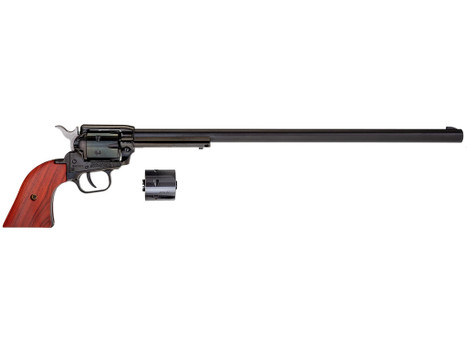 Heritage Mfg RR22MB16 Rough Rider 22 LR/22 WMR 6 Shot, 16" Black Steel Barrel, Black Zinc Alloy Frame, Black Cylinder Cocobolo Grip, Hammer/Thumb Safety, Exposed Hammer