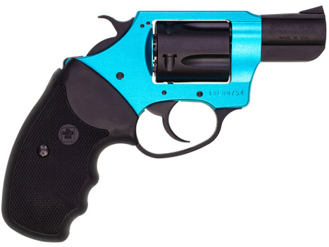 Charter Arms 53864 Undercover Lite Santa Fe Sky Small 38 Special, 5 Shot 2" Black Stainless Steel Barrel & Cylinder, Turquoise Aluminum Frame w/Black Finger Grooved Rubber Grip, Exposed Hammer