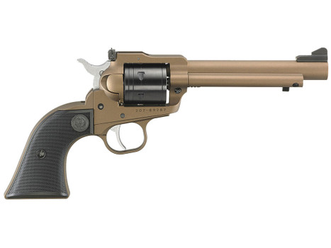 Ruger 2034 Super Wrangler 22 LR/22 WMR 6 Shot 5.50" Bronze Cerakote Steel Barrel & Frame, Black Cylinder, Black Checkered Polymer Grip, Transfer Bar Safety, Exposed Hammer