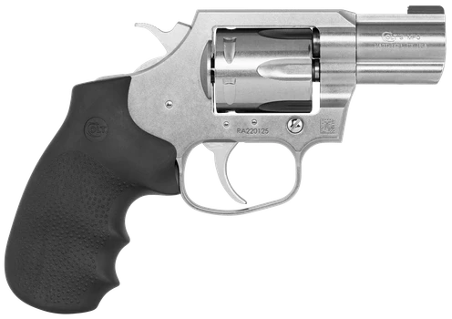 Colt Mfg KCOBRASB2BBS King Cobra Carry 357 Mag 6 Shot 2" DA/SA Brushed Stainless Steel Barrel, Cylinder & Frame, Black Hogue Rubber w/Finger Grooves Grip                                               