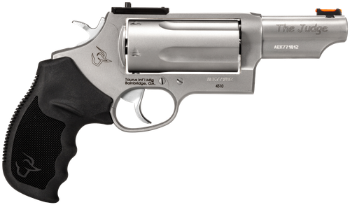 Taurus 24410P39MAG Judge T.O.R.O Magnum Compact Frame 45 Colt (Long Colt)/410 Gauge 5rd 3" Matte Stainless Steel Barrel, Cylinder & Frame, Black Rubber Grip, Transfer Bar Safety, Exposed Hammer       