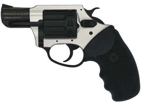 Charter Arms 52329 Pathfinder Lite 22 Mag, 8 Shot 2" Black Passivate Stainless Steel Barrel & Cylinder, Anodized Aluminum Frame w/Black Finger Grooved Rubber Grip, Exposed Hammer