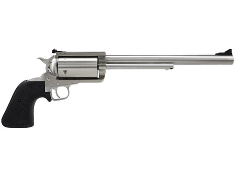 Magnum Research BFR500SW10 BFR Long Cylinder Large Frame 500 S&W Mag 5 Shot, 10" Brushed Stainless Steel Barrel, Cylinder & Frame, Black Rubber Grip, Exposed Hammer