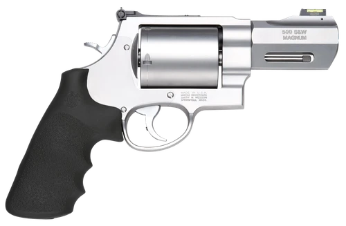 Smith & Wesson 11623 Model 500 Performance Center  500 S&W Mag Stainless Steel 3.50" Barrel, 5rd Unfluted Cylinder & X Frame, Trigger Overtravel Stop, HiViz Fiber Optic Front Sight                    