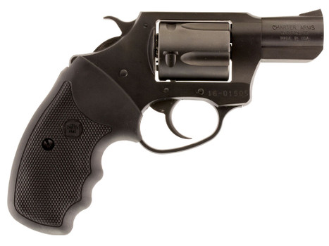 Charter Arms 63820 Undercover Small 38 Special, 5 Shot 2" Black Nitride Stainless Steel Barrel, Cylinder & Frame, Black Finger Grooved Rubber Grip, Exposed Hammer
