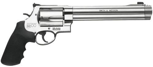Smith & Wesson 163500 Model 500  500 S&W Mag Stainless Steel 8.38" Barrel & 5rd Cylinder, Satin  Stainless Steel X-Frame, Fixed Compensator, Internal Lock                                              
