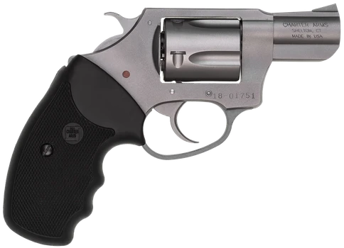 Charter Arms 73820 Undercover  Small 38 Special, 5 Shot 2" Matte Stainless Steel Barrel & Cylinder, Aluminum Frame w/Black Finger Grooved Rubber Grip, Exposed Hammer                                   