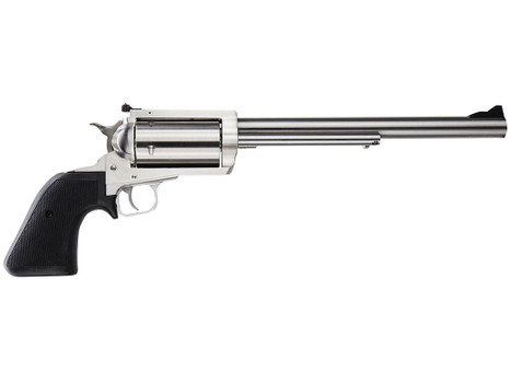 Magnum Research BFR4570 BFR Long Cylinder Large Frame 45-70 Gov 5 Shot, 10" Brushed Stainless Steel Barrel, Cylinder & Frame, Black Rubber Grip, Exposed Hammer
