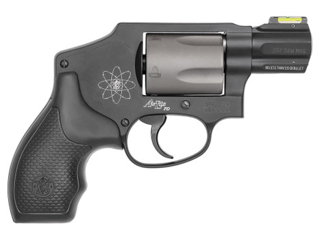 Smith & Wesson 163062 Model 340 Personal Defense 357 Mag Or 38 S&W Spl +P 1.88" Black Stainless Steel Barrel, 5rd Titanium Cylinder , Black Scandium Alloy J-Frame , HiViz Fiber Optic Green Front Sight