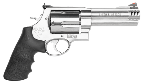 Smith & Wesson 163465 Model 460 XVR 460 S&W Mag 5" Stainless Steel Barrel & 5rd Cylinder, Satin  Stainless Steel X-Frame, Includes Two Rear Sights & Two Muzzle Brakes                                  