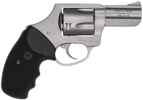 Charter Arms 74421 Bulldog  Large 44 Special, 5 Shot 2.50" Matte Stainless Steel Barrel, Cylinder & Frame w/Black Finger Grooved Rubber Grip                                                            