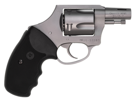 Charter Arms 74429 Boomer  Large 44 Special, 5 Shot 2" Matte Stainless Steel Ported/Tapered Barrel, Matte Stainless Cylinder & Frame w/Black Finger Grooved Rubber Grip                                 