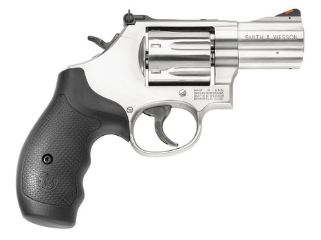 Smith & Wesson 164192 Model 686 Plus 357 Mag or 38 S&W Spl +P Stainless Steel 2.50" Barrel, 7 Shot, Satin Stainless Steel L-Frame, Red Ramp Front/Adjustable White Outline Rear Sights, Internal Lock