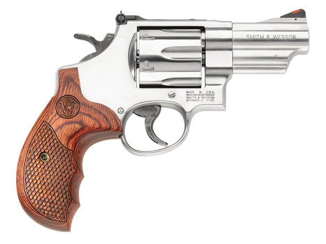 Smith & Wesson 150715 Model 629 Deluxe 44 Rem Mag or 44 S&W Spl Stainless Steel 3" Barrel & 6rd Cylinder, Satin Stainless Steel N-Frame, Textured Wood Grip