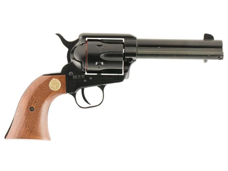 Chiappa Firearms 340053 SAA 1873 Medium Frame 22 LR 6 Shot, 4.75" Blued Steel Barrel, Blued Steel Frame, Blued Cylinder, Wood Grip, Exposed Hammer