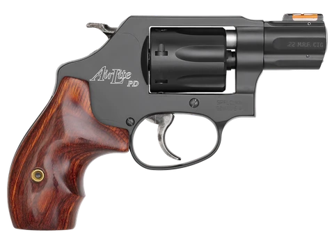 Smith & Wesson 160228 Model 351 Personal Defense 22 WMR 7 Shot 1.88" Black Stainless Steel Barrel, Black Aluminum Cylinder & J Frame, HiViz Fiber Optic Orange Front Sight                              