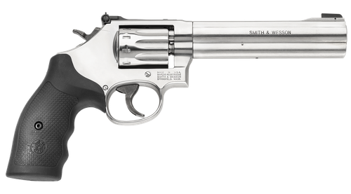 Smith & Wesson 160578 Model 617 *CA Compliant 22 LR Stainless Steel 6" Barrel & 10 Shot Cylinder, Satin Stainless Steel K-Frame, Black Polymer Grip,Internal Lock                                       