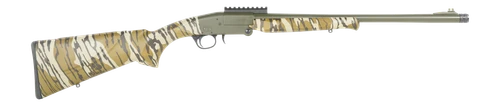 Charles Daly 930424 101  Full Size 20 Gauge Break Open 3" 1rd Black Steel Single Shot Barrel & Receiver w/Picatinny Rail, Fixed Mossy Oak Bottomland Synthetic Stock, Beretta Benelli Mobil Choke System