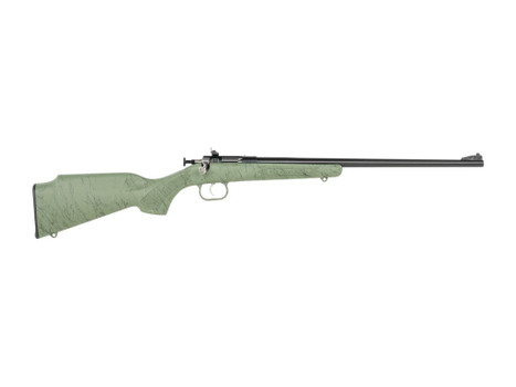 Crickett KSA2342 My First Rifle Gen2 22 LR 1rd 16.13" Blued Single Shot Barrel, Drilled & Tapped Receiver, Green w/Black Webbing Fixed Synthetic Stock