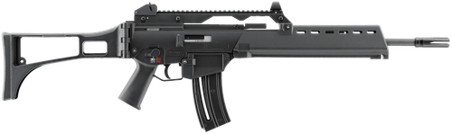 HK 81000995 G36  22 LR 10+1 18.13" Black Barrel w/Flash Suppressor, Black Receiver w/Picatinny Rail, Black Folding Synthetic Stock, Black Polymer Grip                                                  