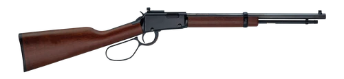 Henry H001TRP22M Tracker Carbine 22 WMR 10+1 16.50" Blued Octagon Barrel, Black Aluminum Grooved Receiver, American Walnut Straight Grip Stock                                                          