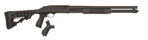 Mossberg 50695 590 Tactical 12 Gauge 8+1 3" 20" Cylinder Bore Barrel, Matte Blued Metal Finish, Dual Extractors, FLEX Component 6 Position Stock w/FLEX Pistol Grip & Recoil Pad                        