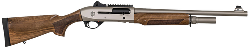 MAC 21000159 2 Tactical Marine 12 Gauge 3" 5+1 18.50", Electroless Nickel Barrel/Rec, Walnut Furniture, Ghost Ring Sight, Optics Mount, 3 Chokes                                                        