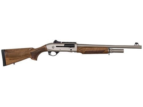 MAC 21000159 2 Tactical Marine 12 Gauge 3" 5+1 18.50", Electroless Nickel Barrel/Rec, Walnut Furniture, Ghost Ring Sight, Optics Mount, 3 Chokes