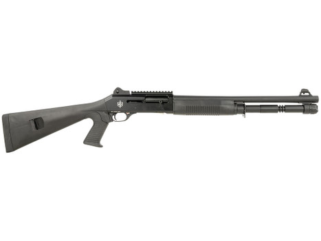 MAC 21000120 1014 12 Gauge 3" 5+1 18.50", Black, Synthetic Furniture, Fixed Pistol Grip Stock, Ghost Ring Sight, Optics Mount, 3 Chokes