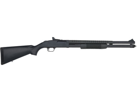 Mossberg 50693 590 Persuader 12 Gauge 8+1 3" 20" Cylinder Bore Heat-Shield Barrel, Matte Blued Metal Finish, Drilled & Tapped Receiver, Ghost Ring Sight, Synthetic Stock