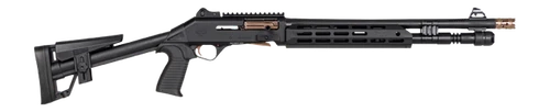 Panzer Arms PAM4CSBBTMFSS M4 Speed Pro 12 Gauge Semi-Auto 3" 5+1 18.50" Black Ported Barrel, Black Aluminum Receiver w/Picatinny Rail, M-LOK Handguard, Skeleton Stock, Black Polymer Grip              