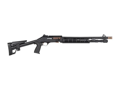 Panzer Arms PAM4CSBBTMFSS M4 Speed Pro 12 Gauge Semi-Auto 3" 5+1 18.50" Black Ported Barrel, Black Aluminum Receiver w/Picatinny Rail, M-LOK Handguard, Skeleton Stock, Black Polymer Grip