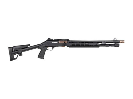 Panzer Arms PAM4CSBBTMFSS M4 Speed Pro 12 Gauge Semi-Auto 3" 5+1 18.50" Black Ported Barrel, Black Aluminum Receiver w/Picatinny Rail, M-LOK Handguard, Skeleton Stock, Black Polymer Grip
