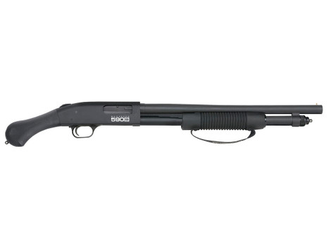 Mossberg 51600 590S Shockwave Full Size Frame 12 Gauge Pump 3" 10+1 18.50" Matte Blued Steel Barrel, Black Anodized Stainless Steel Receiver, Black Raptor Birdshead Grip