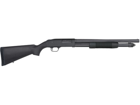 Mossberg 50778 590 Tactical 12 Gauge 6+1 3" 18.50" Cylinder Bore Barrel, Matte Blued Metal Finish, Dual Extractors, Drilled & Tapped Receiver, Synthetic Stock