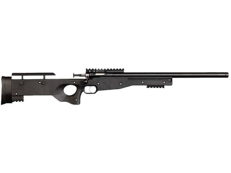 Crickett KSA2150-BLK Precision Full Size 22 LR Single Shot 16.10" Blued Threaded Bull Barrel, Blued Crickettinny Rail Steel Receiver, Black Synthetic Adj LOP Stock
