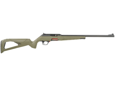 Winchester Repeating Arms 521139102 Wildcat Full Size 22 LR 10+1 18" Matte Blued Sporter Barrel, Picatinny Rail Matte Black Polymer Receiver, OD Green Skeletonized Synthetic Stock, Ambidextrous